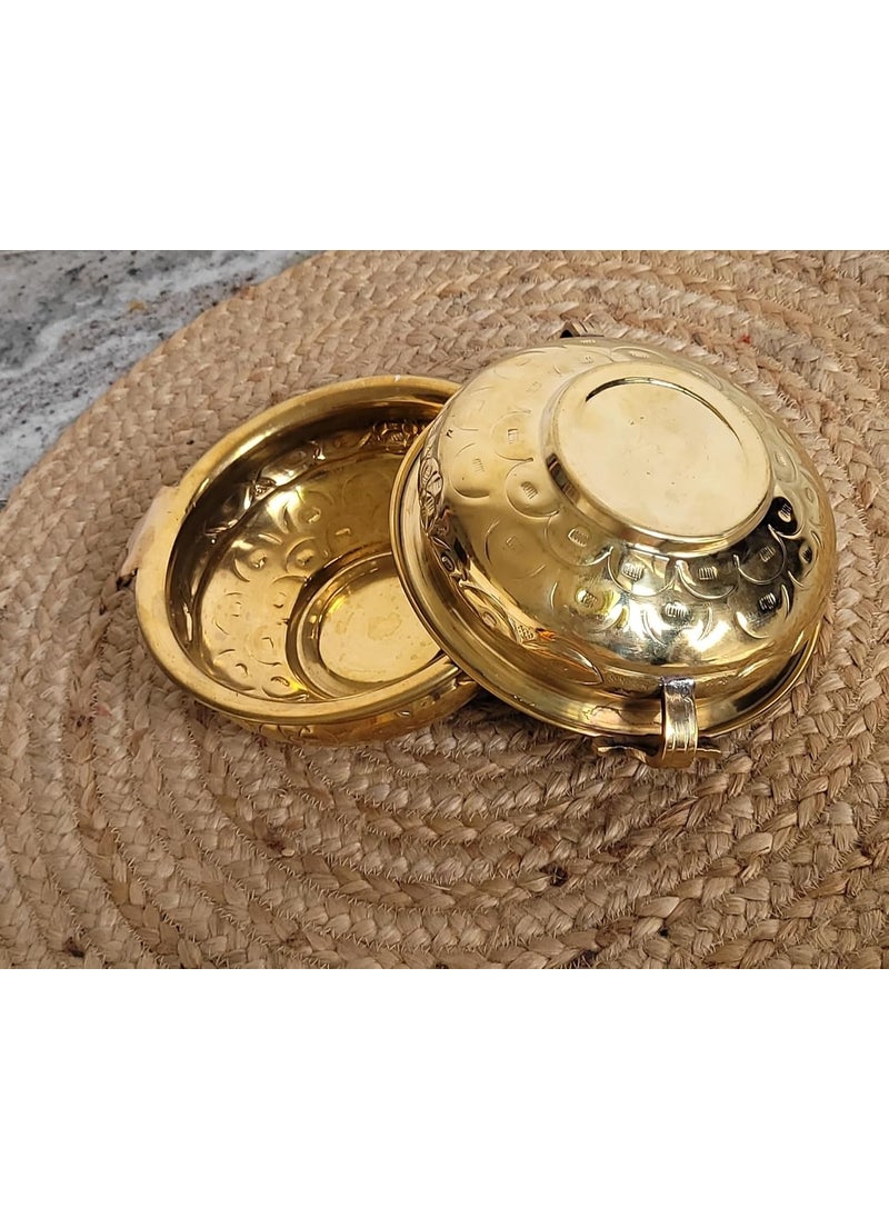 RM Brass Urli, Traditional Decorative Bowl Rameshwaram Marble (9-inch Diameter) Uruli Decorative Bowl Flower Floating Candle Decoration Candle Holder