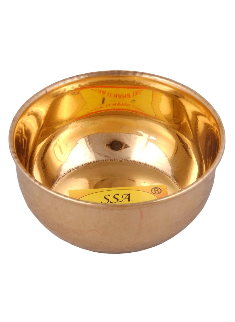 Shiv Shakti Arts® Pure Brass Bowl | Katori (Shinee - 120 ml Each) - Set of 6 Pieces