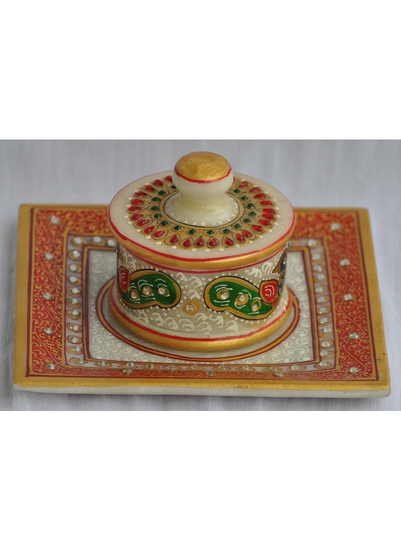 RM Marble Single Box Bowl Dray Fruit Tray Rameshwaram Marble | Marble Box for Gifting | Marble Box for Decor
