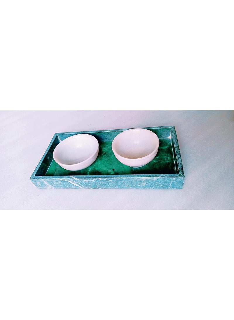 R&M RM Handmade Marble Multi-Utility Household Bowl for Serving, Home, Kitchen and Garden Decor- 4 Inch