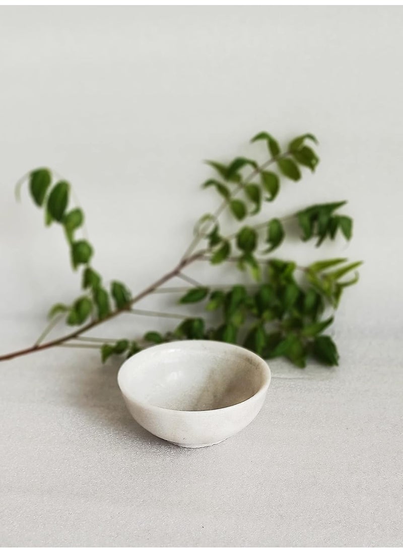 RM 4inch White Marble Bowl Rameshwaram Marble Pot Best for Kitchen Serving Home Decoration Diwali New Year Special Event Wedding