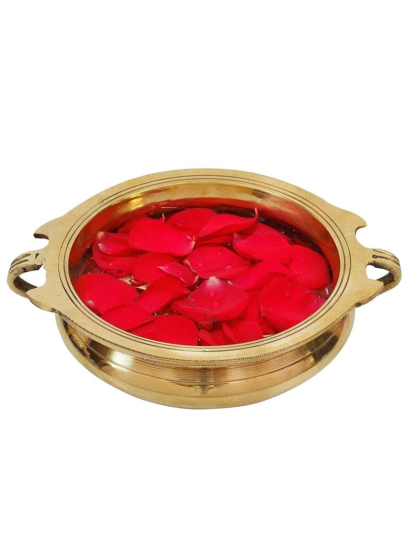 Skywalk Traditional Decorative Brass Urli/Uruli,Decorative Bowl for Home & Office Decoration-Diameter 6