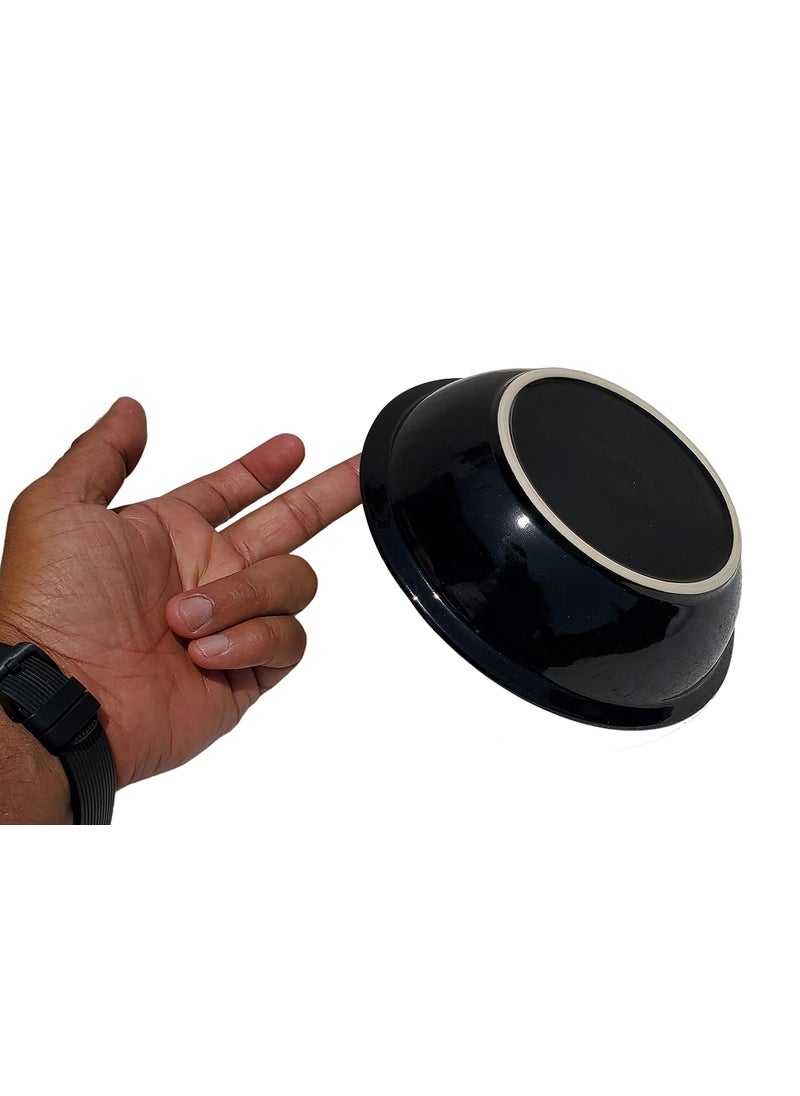 Pure Source India Ceramic Stoneware 2 in 1 Bowl (Multicolor, 400 ml)