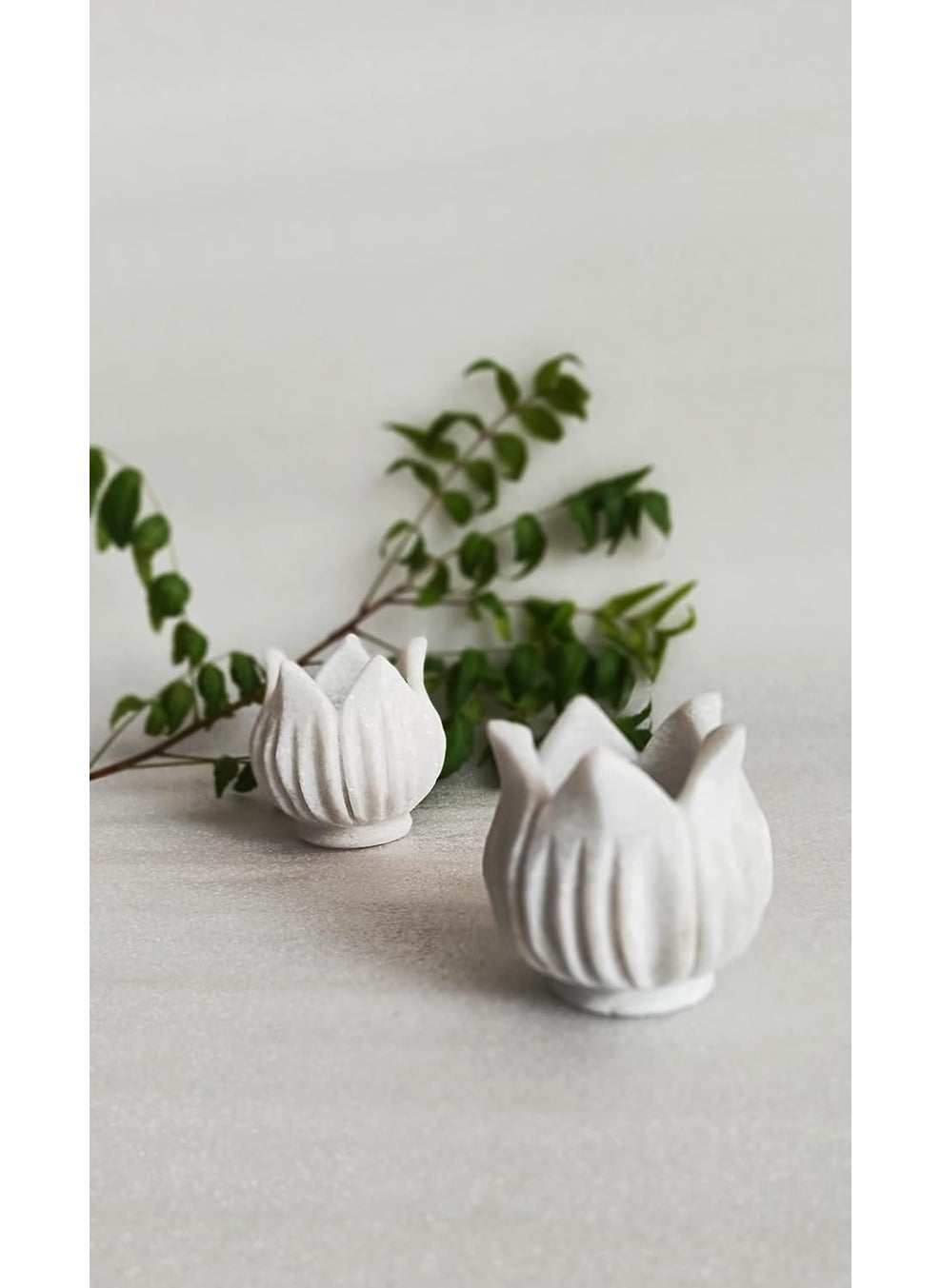 R&M RM Flower Bowl Marble Urli | Showpiece Decor Fruit Bowl, Birdbath, Kitchen, Pooja Room, Desk, Dinner Table | Gift for Anniversary, Birthday, Festival & Ceremony Marble Candle Holder Bowl | White