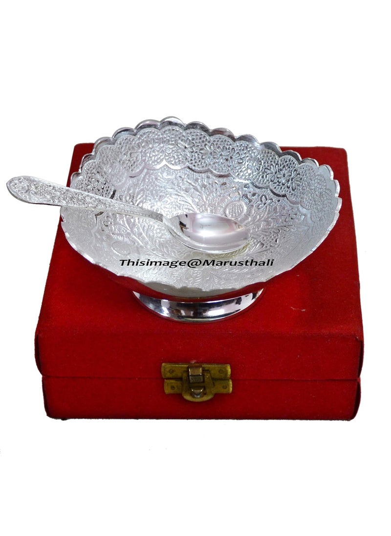 Silver Plated Brass Bowl Set of 2 Pcs with Box Packing
