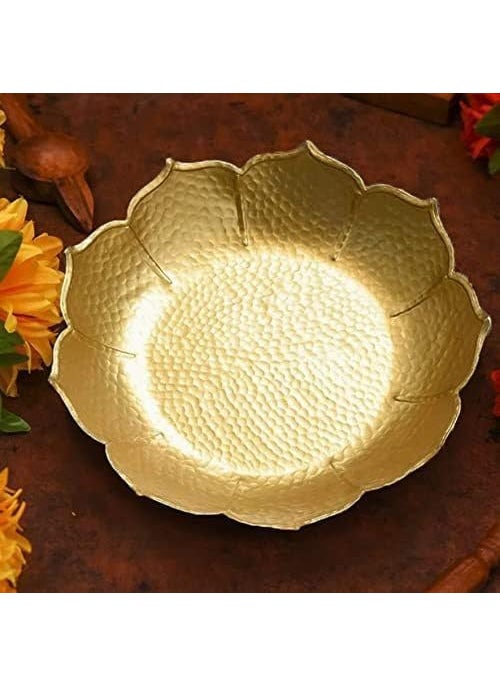 Webelkart Premium Decorative Iron Floral Urli Bowl for Floating Flowers and Tea-Light Candles for Home (Designs-2)
