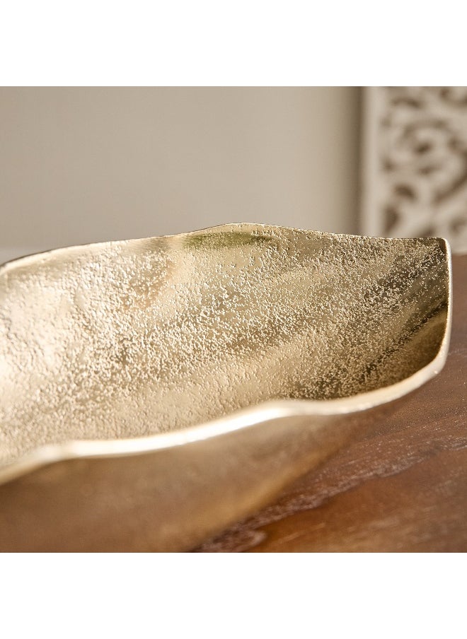 Arizona Aluminium Twisty Bowl - 44x12.5x8.3 cm
