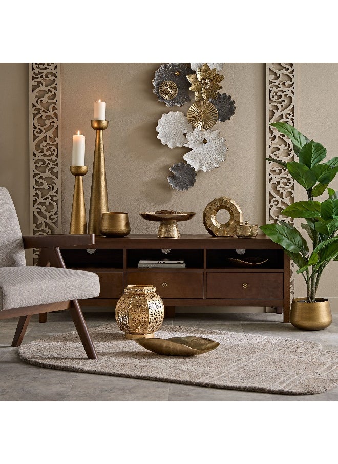 Arizona Aluminium Twisty Bowl - 44x12.5x8.3 cm