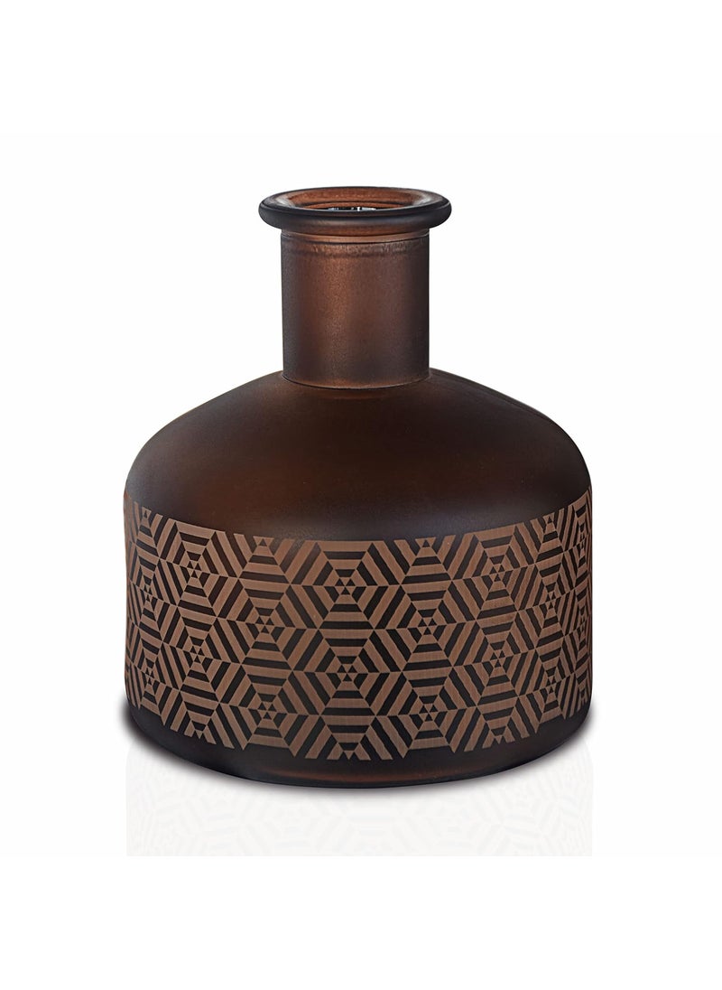 Pure Source India Glass Vase for Home Decor Center Table Bedroom Living Room and Office Decoration (Brown)