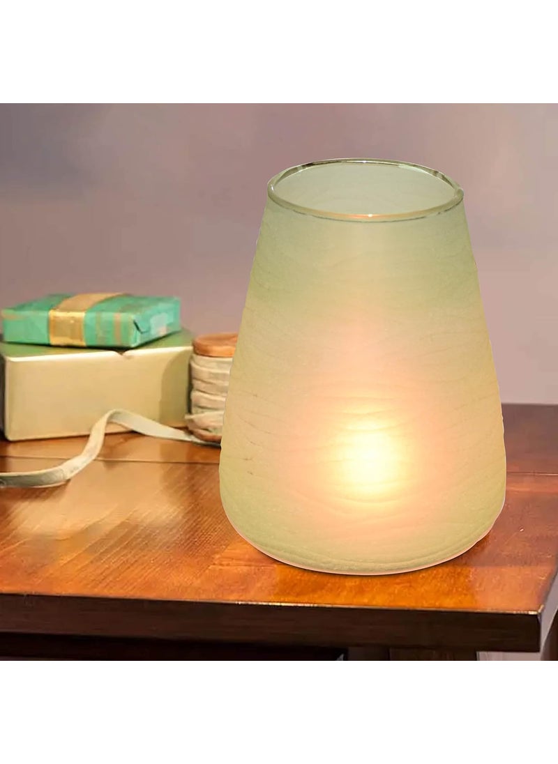 Pure Source India Glass Vase for Home Decor || Indoor Plants || Decoration || Money Plant (7.5 X 5 INCH - Light Green)