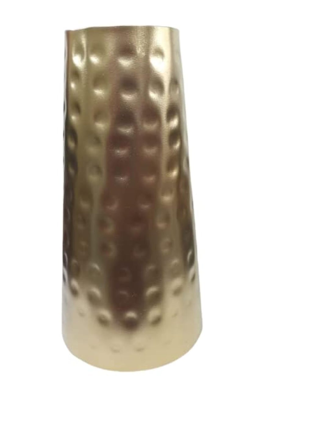 Hand Crafted Metal Flower Vase for Home Decoration (Brown Gold 12 Inch)