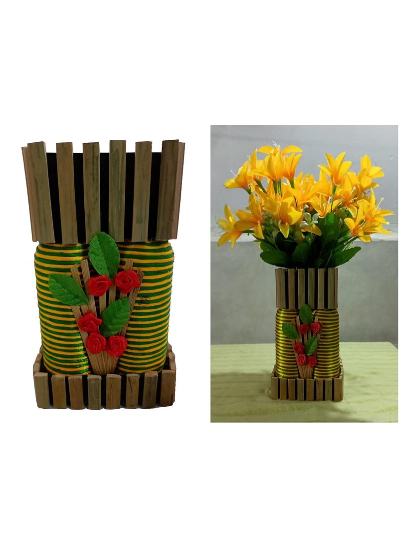 Bamboo Vase for Home Decor | Bottle Craft