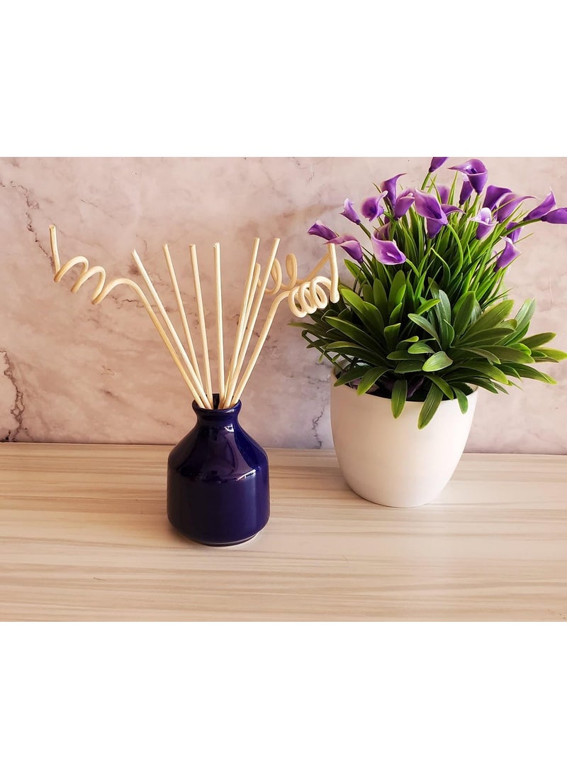 Pure Source India Rattan Decorative Flower Vase Sticks, Spiral Reed, 20 Pieces, (12 Inch, Natural White)