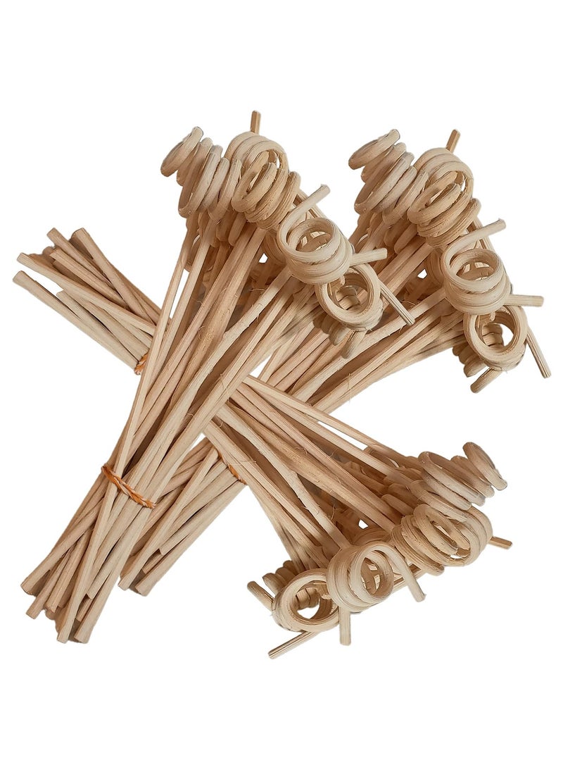 Pure Source India Rattan Decorative Flower Vase Sticks, Spiral Reed, 20 Pieces, (12 Inch, Natural White)