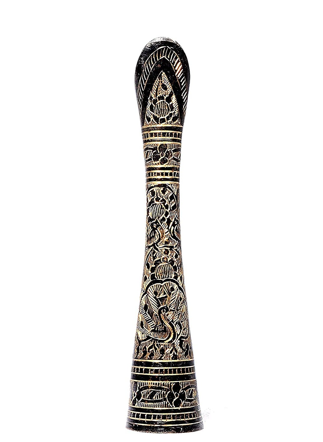 Hand Crafted Metal Brass Flower VASE with BIDRI NAKKASHI Work, Collectible Art,Perfect for Home Decoration and Gifting