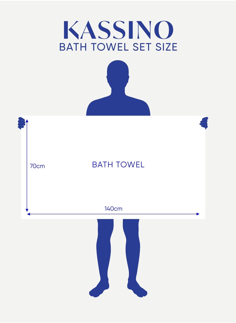 Kassino Premium Bath Towels Set - (4 Pack, 70x140 cm), 580 GSM Bath Towel,100% Combed Cotton, Soft & Quick-Dry Towels for Bathroom, Highly Absorbent, Double Stitched Hotel Quality Towels | Apricot