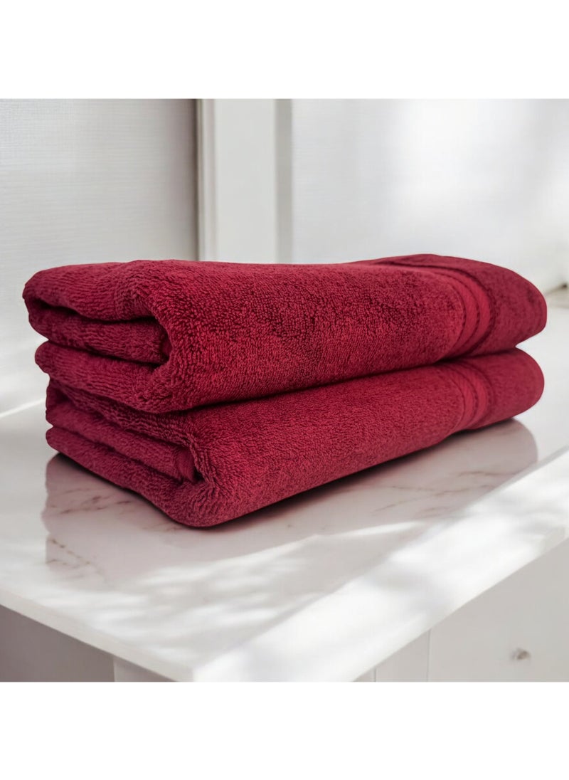 Kassino Premium Bath Towels Set - (2 Pack, 70x140 cm), 580 GSM Bath Towel,100% Combed Cotton, Soft & Quick-Dry Towels for Bathroom, Highly Absorbent, Double Stitched Hotel Quality Towels | Clarinet