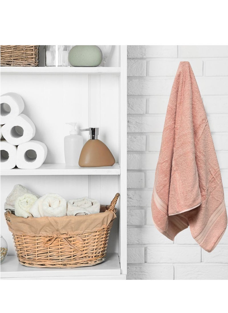 Kassino Premium Bath Towels Set - (4 Pack, 70x140 cm), 580 GSM Bath Towel,100% Combed Cotton, Soft & Quick-Dry Towel for Bathroom, Highly Absorbent, Double Stitched Hotel Quality Towels | Evening Sand