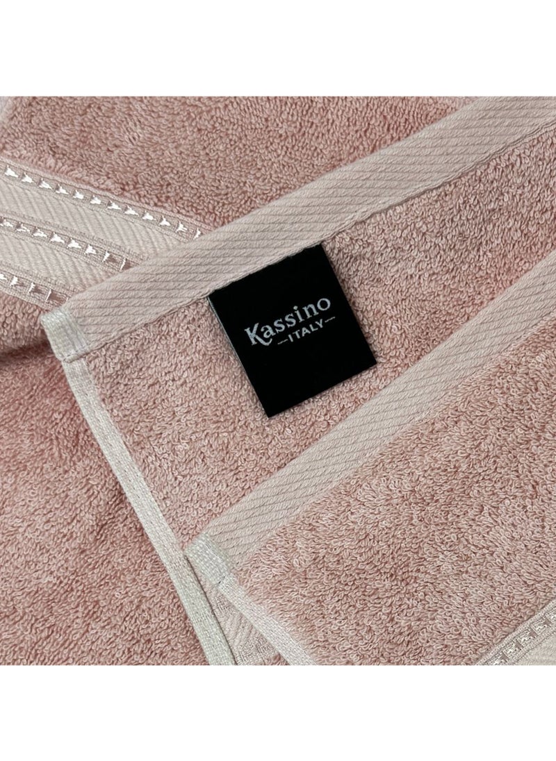 Kassino Premium Bath Towels Set - (2 Pack, 70x140 cm), 580 GSM Bath Towel,100% Combed Cotton, Soft & Quick-Dry Towel for Bathroom, Highly Absorbent, Double Stitched Hotel Quality Towels | Evening Sand