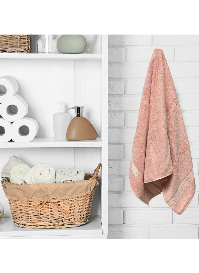 Kassino Premium Bath Towels Set - (2 Pack, 70x140 cm), 580 GSM Bath Towel,100% Combed Cotton, Soft & Quick-Dry Towel for Bathroom, Highly Absorbent, Double Stitched Hotel Quality Towels | Evening Sand