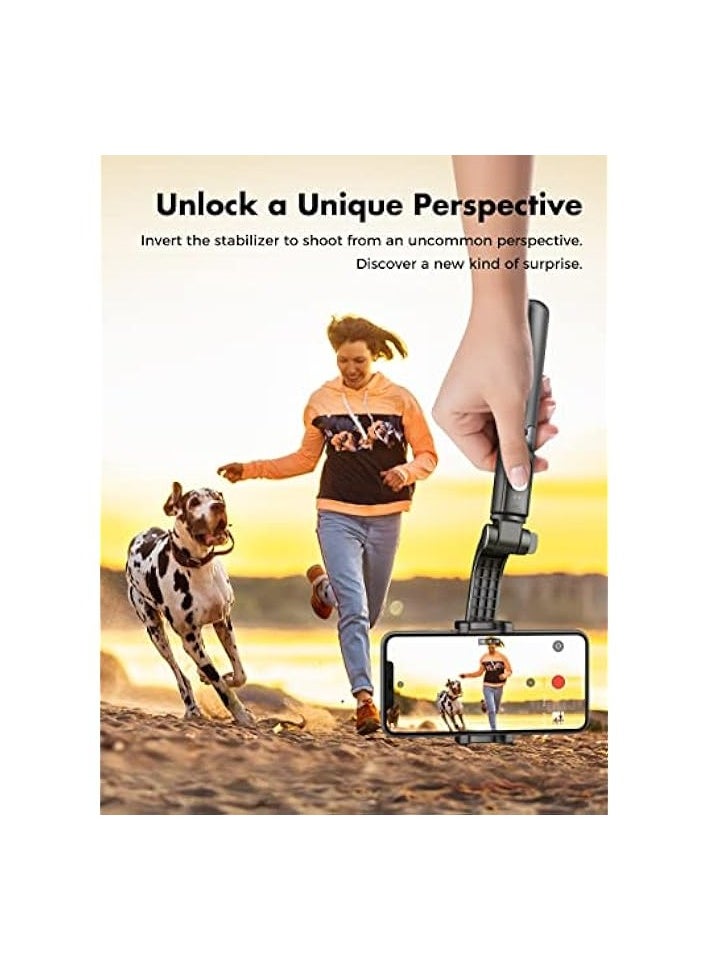 Gimbal Stabilizer for Smartphone Selfie Stick Tripod with Wireless Remote Control 360° Rotation Auto Balance Stabilizer Portable Phone Stand for iPhone & Android Phones