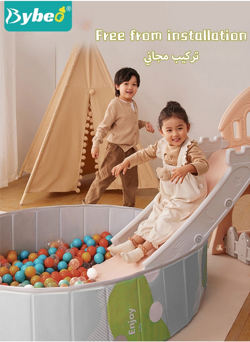 Foldable Ocean Ball Pit Pool, Children's Playground Pad, 100*100cm Tent House for Kid, Soft Baby Playpen, Toddler Foam Ball Pit, Indoor and Outdoor Game