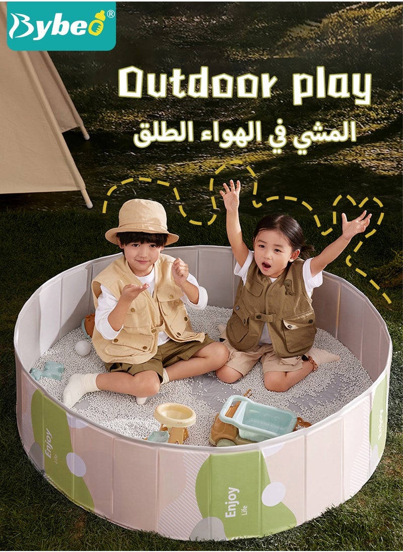 Foldable Ocean Ball Pit Pool, Children's Playground Pad, 100*100cm Tent House for Kid, Soft Baby Playpen, Toddler Foam Ball Pit, Indoor and Outdoor Game