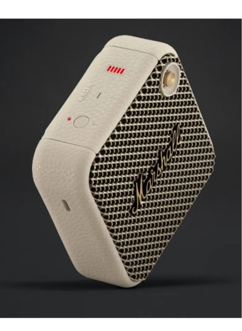 Willen Bluetooth Speaker, Wireless, 15+ Hours Playtime, Water-Resistent, Quick Charge, Stackable - Cream