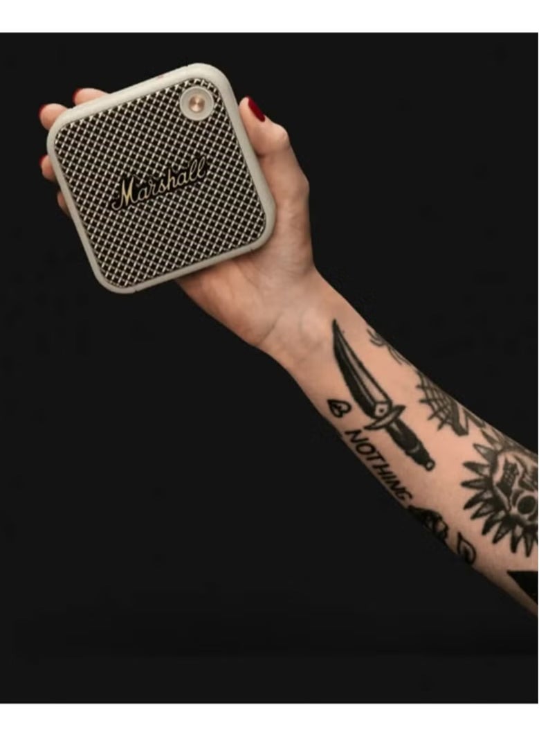 Willen Bluetooth Speaker, Wireless, 15+ Hours Playtime, Water-Resistent, Quick Charge, Stackable - Cream
