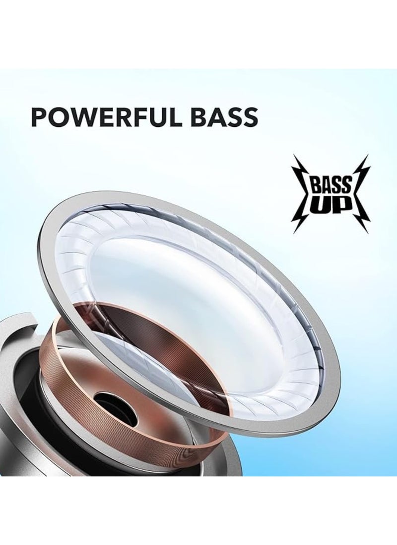 R50i True Wireless Earbuds 10mm Drivers with Big Bass, Bluetooth 5.3, 30H Playtime, IPX5-Water Resistant, AI Clear Calls with 2 Mics, 22 Preset EQs via App Black