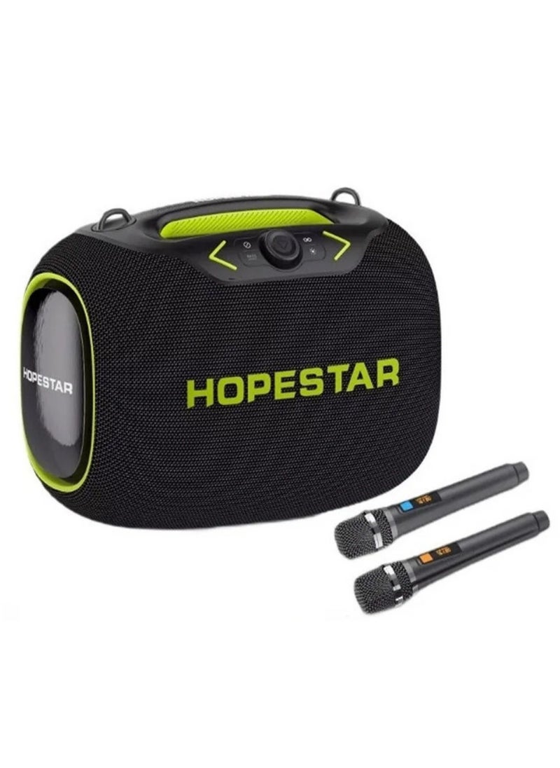 Party Box 120W Portable Bluetooth Speaker with Dual Wireless Microphones, 200W Fast Charging, IPX6 Waterproof, DSP Chip, 10-Hour Playtime, RGB Lights – Ideal for Outdoor, Karaoke, and Family Gatherings