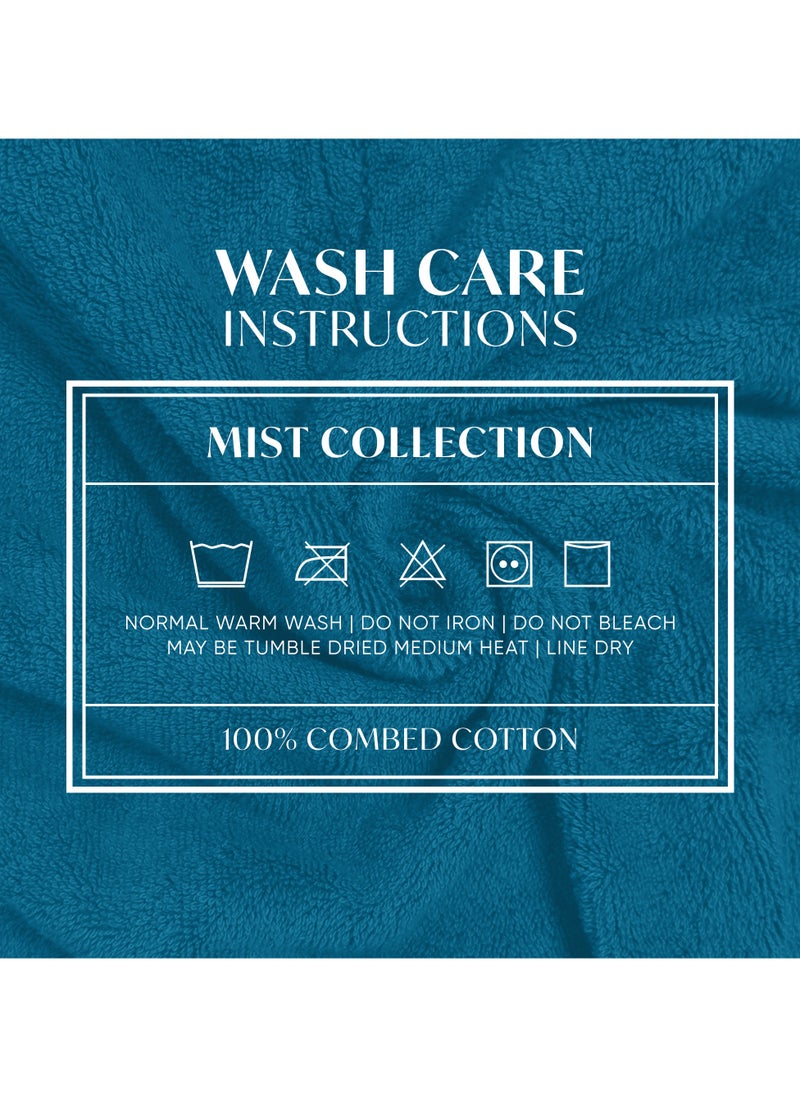 Kassino Premium Bath Towels Set - (2 Pack, 70x140 cm), 580 GSM Bath Towel,100% Combed Cotton, Soft & Quick-Dry Towels for Bathroom, Highly Absorbent, Double Stitched Hotel Quality Towels | Petrol