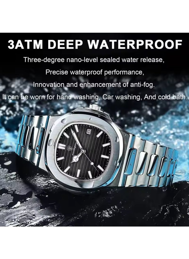 Man Watch , Waterproof Luminous Men's Watch Quartz-40.5mm