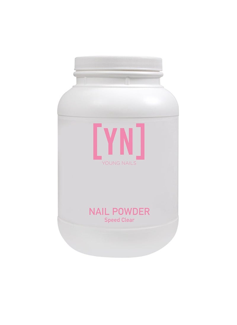 Young Nails Acrylic Speed Powder - Self-Leveling Acrylic Nail Powder, Clear Nude Pink White Acrylic Powder for Nail Extenstion, Professional Grade, Superior Adhesion, Color - Clear, 2268g