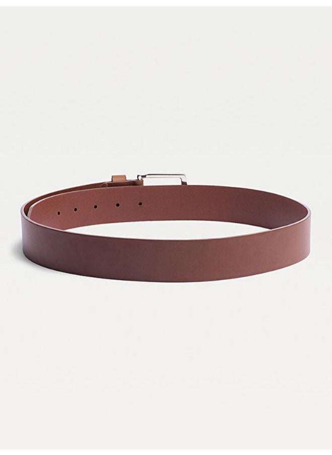 Logo Denton Flag Leather Belt