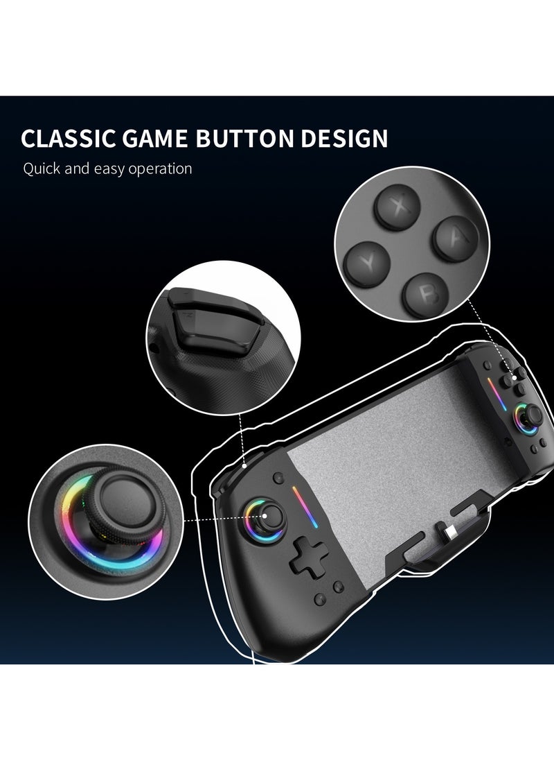 Switch Wireless Game Controller with RGB Lights, Turbo Function, 6-Axis Gyro Sensor, Sliding Installation, and Enhanced Vibration for an Immersive Gaming Experience