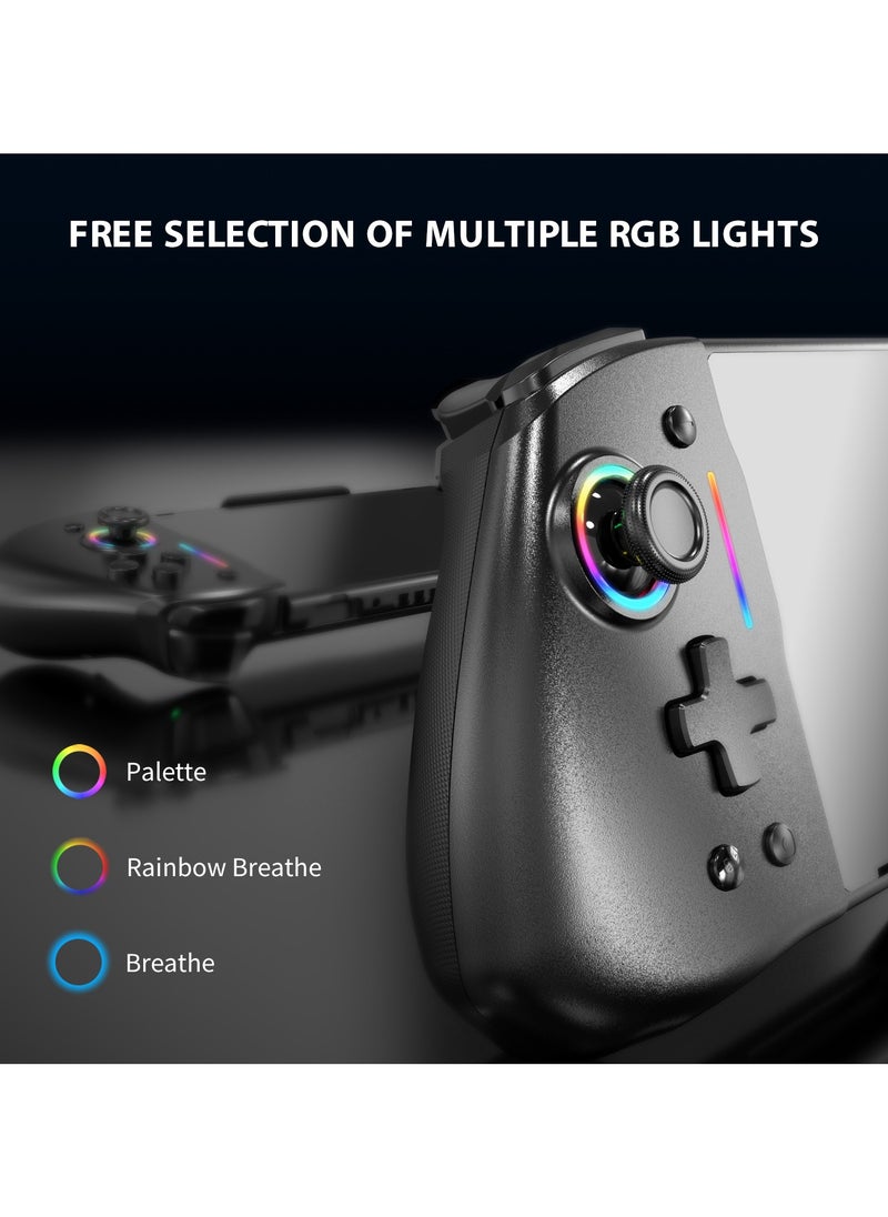 Switch Wireless Game Controller with RGB Lights, Turbo Function, 6-Axis Gyro Sensor, Sliding Installation, and Enhanced Vibration for an Immersive Gaming Experience