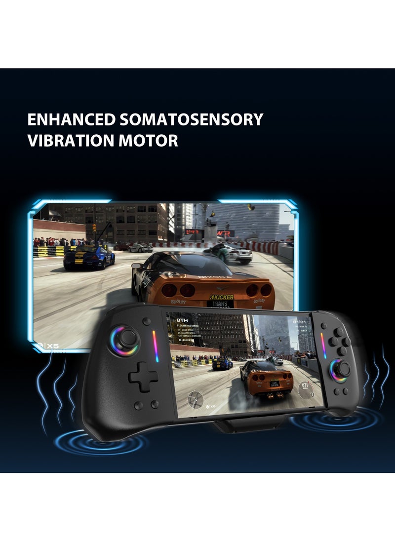 Switch Wireless Game Controller with RGB Lights, Turbo Function, 6-Axis Gyro Sensor, Sliding Installation, and Enhanced Vibration for an Immersive Gaming Experience