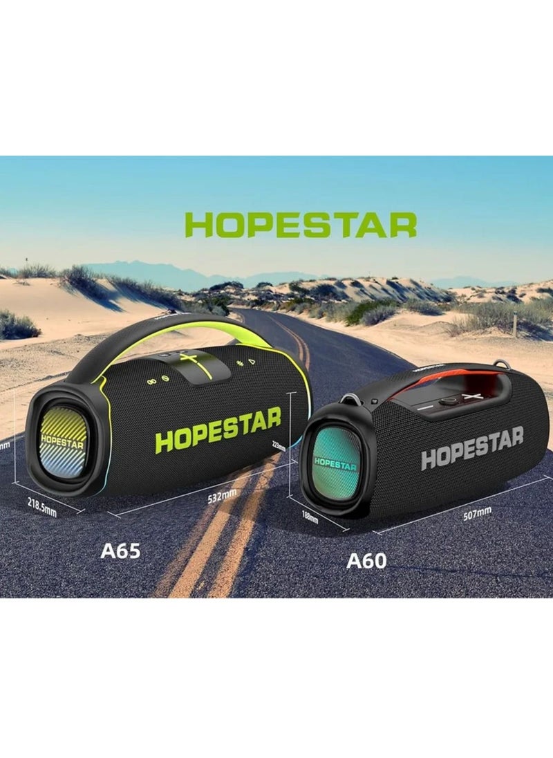 A65 300W Portable Bluetooth Speaker – Big Bass, Karaoke Mic, IPX6 Waterproof, 30000mAh Battery, TWS Stereo, LED Lights & Handle – Perfect for Parties, Camping, and Outdoor Adventures