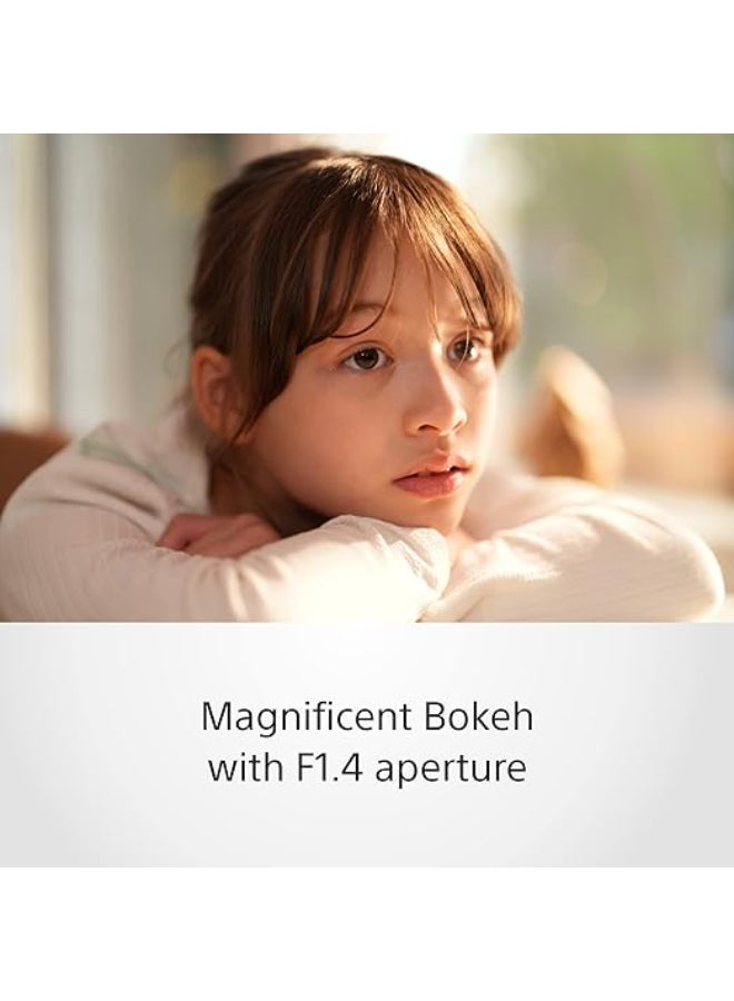 E Mount FE 50 mm F1.4 GM Full Frame Lens (SEL50F14GM) | Lightweight & Compact | Beautiful Bokeh | Extraordinary Resolution Black
