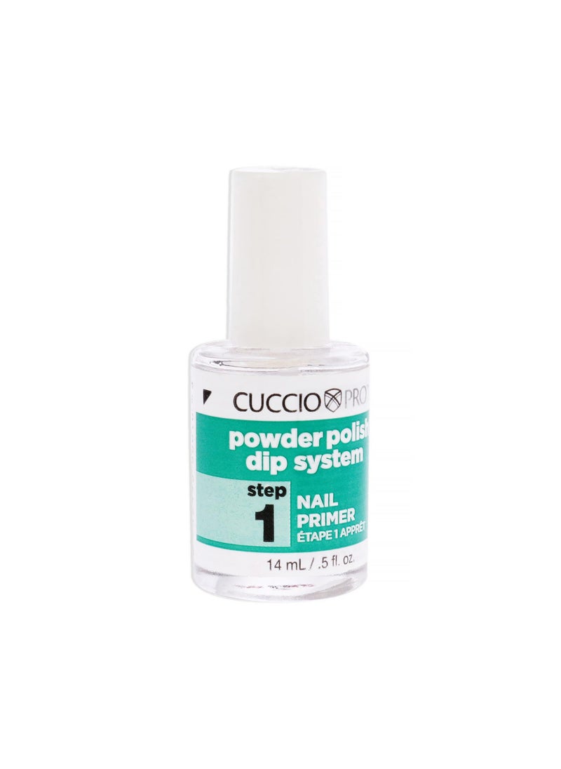 Cuccio Colour Powder Polish Dip System Step 1 - Specially Formulated Resins - Vibrant Finish With Flawless, Rich Color And Durability - Nail Polish Primer - 0.5 Oz