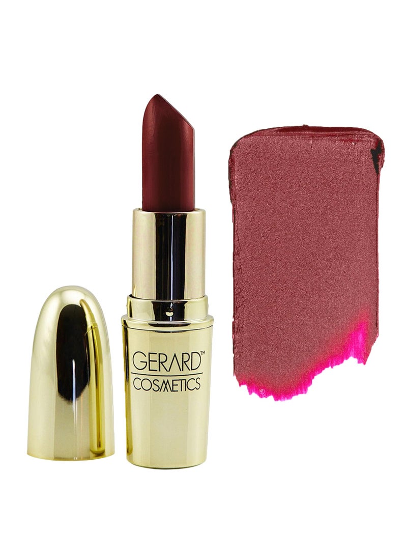 Gerard Cosmetics Lipstick Merlot, Dark Red Lipstick with Luxe Satin Finish, Highly Pigmented, Smooth Formula with Hydrating Ingredients, Long Lasting, Cruelty Free & Made in USA