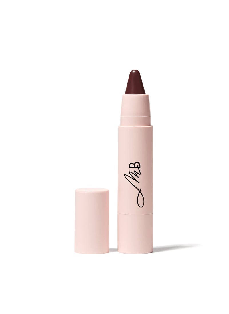Monika Blunder Beauty - Kissen Lush Lipstick Crayon - Romy (Dark Nude) Clean Beauty, Cruelty-Free, Vegan