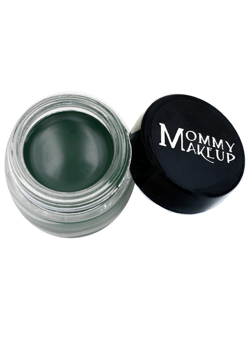 Mommy Makeup Waterproof Stay Put Gel Eyeliner Pot with Semi Permanent Micropigments - Long Lasting, Highly Pigmented Eye Liner, 0.14 oz (Hunter)