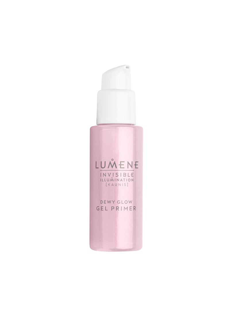 Lumene Dewy Glow Gel Primer - Invisible Illuminating Primer + Hydrating Gel for Radiant Glowing Skin - Lightweight Brightening Face Primer for Makeup + 24hr Visibly Smoother Skin (1oz)