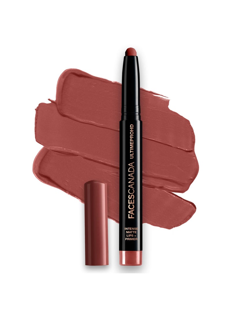 Faces Canada Hd Intense Matte Lipstick, Feather Light Comfort, 10 Hrs Stay, Primer Infused, Flawless Hd Finish, Made In Germany, Brown, Red, Pink, Purple, Nude Lip Color, Natural Coco, 0.05 Oz