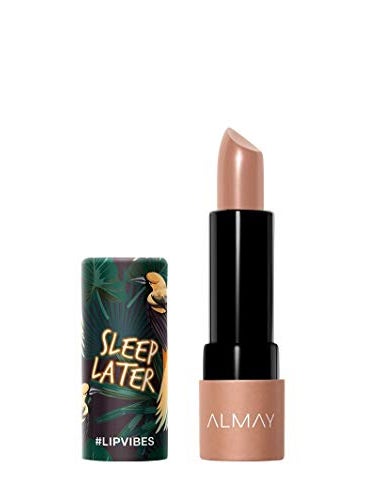 Almay Lipstick with Vitamin E Oil & Shea Butter, Matte Cream Finish, Hypoallergenic, Sleep Later, 0.14 Oz