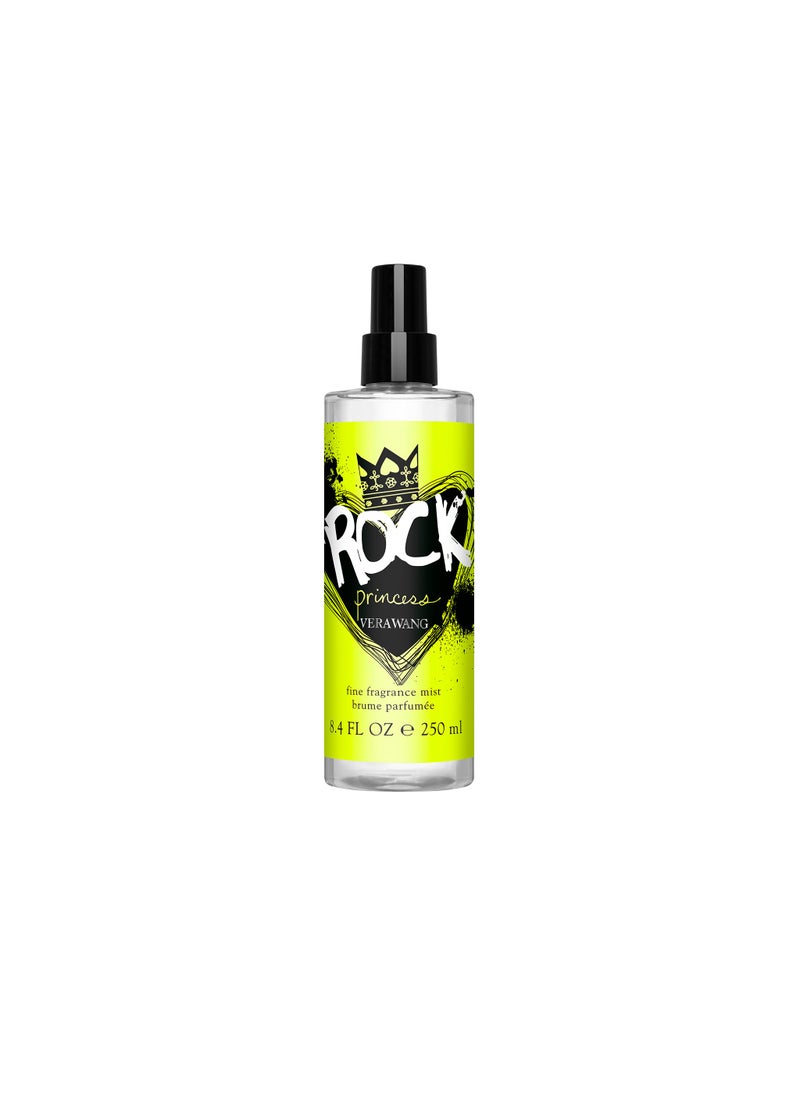 Vera Wang Rock Princess Body Mist 8 fl oz (Pack of 1), Notes of Peach, Jasmine, and Vanilla, Women's Fragrance, Long Lasting, Everyday Fragrance