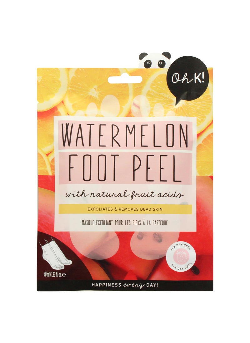 Oh K! Foot Peel Mask - Watermelon for Unisex - 1 Pair Mask