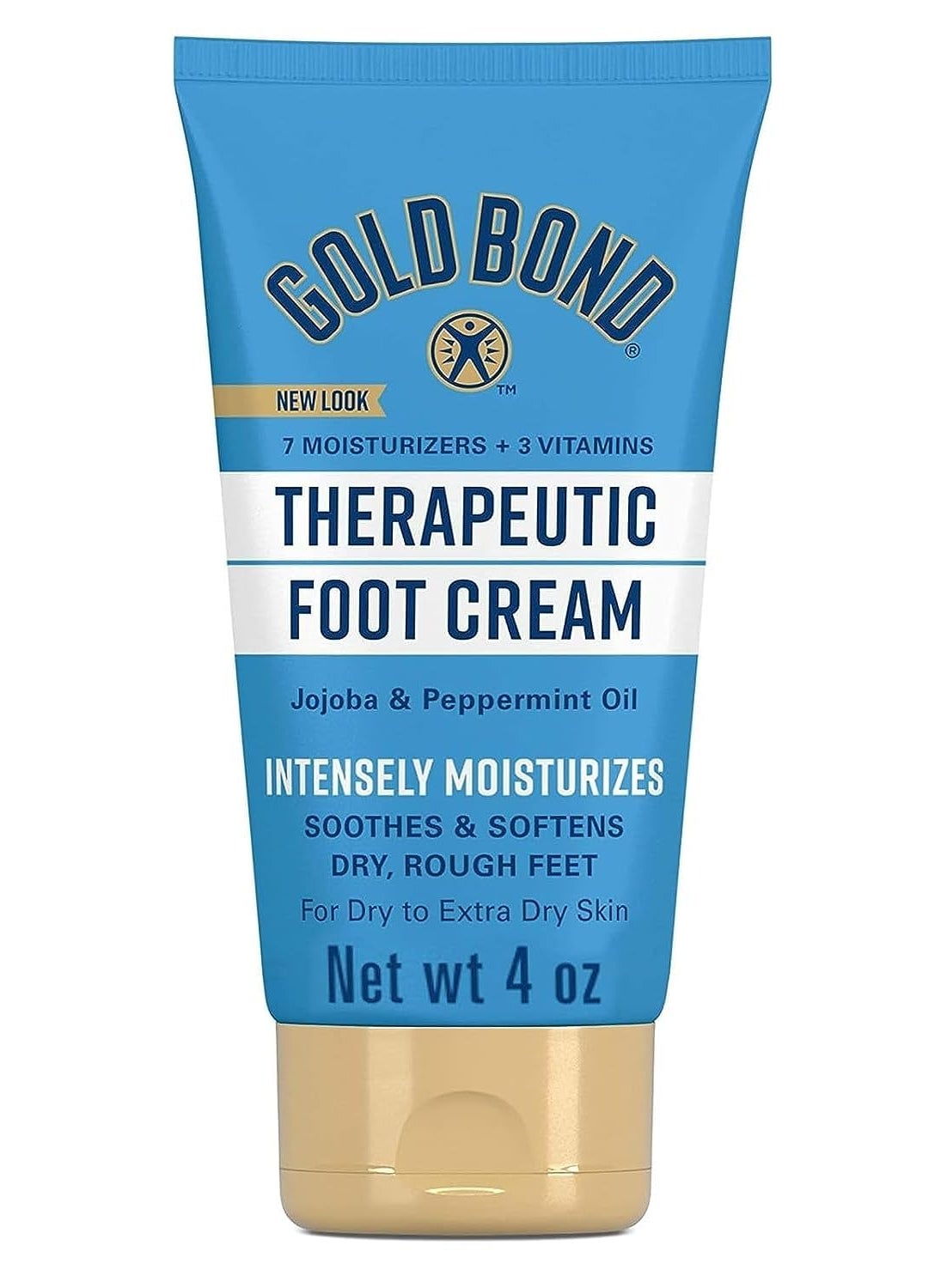 GOLD BOND Therapeutic Foot Cream, 4 Oz (4 Pack)